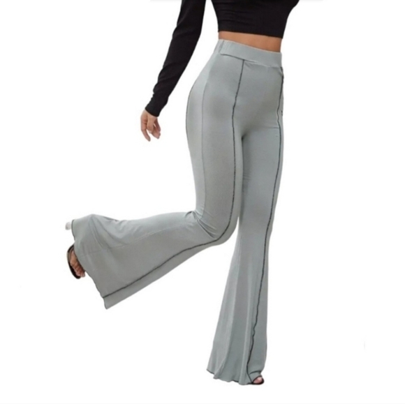 Angel Graphic High Waisted Flare Leg Pants - Picture 6 of 17